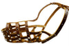 Secure Leather Mesh Basket Dog Muzzle #13 Brown - Labrador, Husky (Circumf 12.25", Snout 4.75")