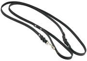 6' Genuine Leather Braided Dog Leash Black 3/8" Wide for Small Breeds