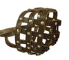 Real Leather Dog Basket Muzzle #114 Brown (Circumf 17.3", Snout Length 4.3") Mastiff, Great Dane