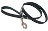 4' Genuine Leather Classic Dog Leash Black 3/4" Wide for Large Dogs