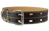 Genuine Thick Leather Dog Collar 20"-27" Neck Size, 1.75" Wide, Brown Mastiff, Great Dane
