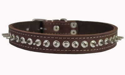Thick Genuine Leather Spiked Dog Collar1