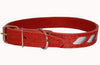 High Quality Genuine Leather Reflective Dog Collar 1" Red Fits 17.5"-22.5" Neck.