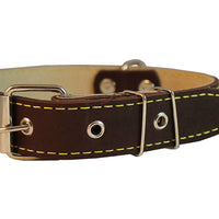Genuine Leather Dog Collar 14"-21" Neck Size, 1.25" Wide, Amstaff, Pitt Bull