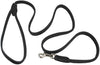 Dogs My Love 4ft Long Round Genuine Rolled Leather Dog Leash Black