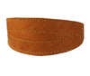Tan Real Leather Tapered Extra Wide Whippet Dog Collar 2" Wide, Fits 11.5"-15" Neck, Medium