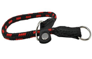 Dogs My Love Round Braided Rope Nylon Choke Dog Collar with Sliding Stopper Red/Black