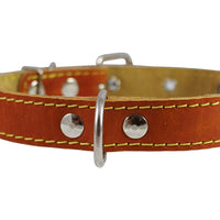 Genuine Leather Dog Collar 13"-19.5" Neck Size, 1" Wide, Medium to Large