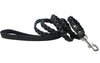 Genuine Fully Braided Leather Dog Leash 4 Ft Long 1/2" Wide Black, Small Breeds