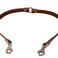 Genuine Leather Double Dog Leash - Two Dog Coupler (Brown, Large (16"L x 7/8"W))