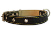 Genuine Leather Dog Collar 13"-19.5" Neck Size, 1" Wide Black