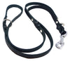 6 Way Multifunctional Leather Dog Leash Braided Adjustable Lead Black 42"-84" Long 3/4" Wide(18 mm)
