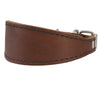 Brown Real Leather Tapered Dog Collar 1,5" Wide, Fits 8.5"-10.5" Neck, Small, Dachshund