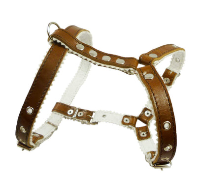 Genuine Leather Dog Harness Padded, Fits 17