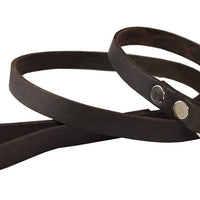 4' Genuine Leather Classic Dog Leash Brown 3/4" Wide for Large Dogs