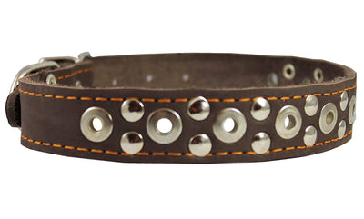 Genuine Leather Studded Dog Collar 25