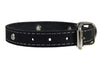 Real Leather Studded Dog Collar 15"x5/8" Black Fits 10.5"-13.5" Neck