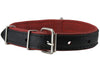 Genuine Black Leather Metal Paw Studs Soft Black Leather Padded Dog Collar 5/8" Wide 10"-12" Neck