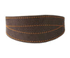 Brown Real Leather Tapered Extra Wide Greyhound Dog Collar 2.75" Wide, Fits 12"-16" Neck, Medium