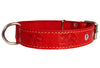 Dogs My Love Genuine Leather Dog Collar 1.25"x22" Fits 15"-20" Neck, Red, German Shepherd