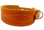 Real Leather Tapered Dog Collar 1.75" Wide, Fits 15"-19" Neck, Medium