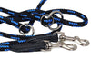 Adjustable Multifunctional Rope Dog Leash 42"-70" Blue/Black
