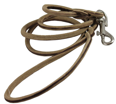 Genuine Leather Rope Leash 4ft Long 1/4