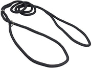 Dog Show Lead Braided Tubular Nylon 52" Long Black