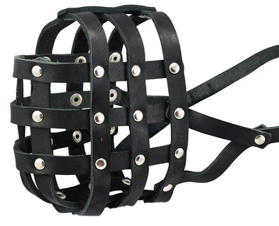 Genuine Leather Dog Basket Dog Muzzle #111 (Circumference 14.3