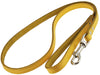 Dogs My Love Genuine Leather Dog Leash 4-Feet Wide Yellow