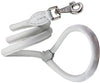 Dogs My Love 4ft Long Round Genuine Rolled Leather Dog Leash White