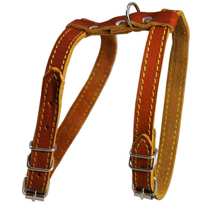 Dogs My Love Real Leather Feline Harness, 16"-18.5" Chest, 1/2" Wide, Medium to Large Cats