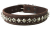 Genuine Leather Spiked Studded Dog Collar 1.5" Wide 18"-22" Neck Retriever, Doberman, Rottweiler