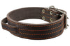 Dogs My Love Brown Genuine Leather 27"x1.75" Wide Handle Collar Fits 20"-24" Neck X-Large