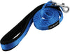 Dogs My Love 4ft Long Neoprene Padded Handle Nylon Leash 4 Sizes Blue