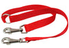 15" Nylon 2-Way Double Dog Leash - Two Dog Coupler Red 3 Sizes