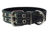 Genuine Leather Dog Collar, Padded Black, 1.5" Wide. Fits 14"-18" Neck Size, Medium