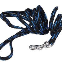 Dogs My Love 6ft Long Braided Rope Dog Leash Blue with Black 6 Sizes