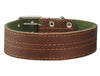 Genuine Leather Dog Collar, Padded, Brown 1.75" Wide. Fits 23"-27" neck size Great Dane Newfoundland