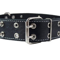 Dogs My Love Real Leather Spiked Dog Collar Spikes, 1.85" Wide. Fits 22"-26" Neck, XLarge Breeds