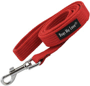 Dog Leash 4.5ft Long Cotton Web for Training, Red 4 Sizes
