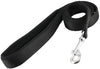 Dogs My Love 4ft Long Neoprene Padded Handle Nylon Leash 4 Sizes Black