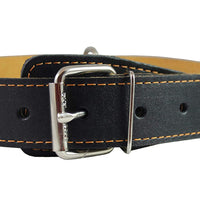 Genuine Thick Leather Collar for Large and XLarge Dogs 20"-25" Neck Size, 1.5" Wide, Black