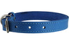 Genuine Leather Dog Collar Blue 4 Sizes