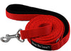 Dogs My Love 6ft Long Neoprene Padded Handle Nylon Leash 4 Sizes Red