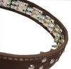Training Pinch and Genuine Leather Studded Dog Collar Fits 16"-19" Neck Brown 24"x1" Wide