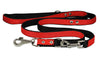 Dogs My Love 1" Wide 6 Way Euro Multi-functional Nylon Dog Leash, Adjustable Lead Red 40"-70" Long