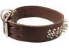 Thick Genuine Leather Spiked Dog Collar2" wide Sized to Fit 18"-22" Neck. Boxer Rottweiler Bulldog