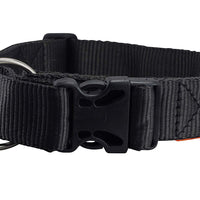 Heavy Duty Adjustable Nylon Dog Collar 1.25" Wide. Fits 15"-25" Neck Large
