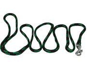 Dogs My Love 6ft Long Braided Rope Dog Leash Green with Black 6 Sizes